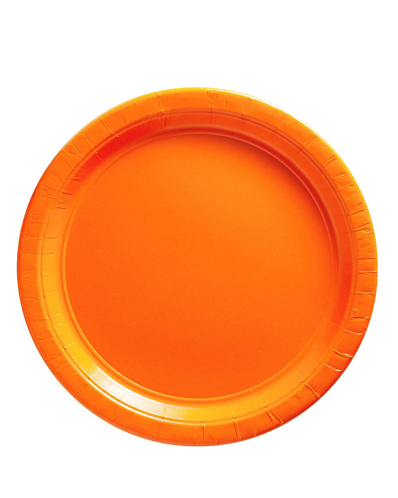 Orange 23cm Paper Plates Pack of 20