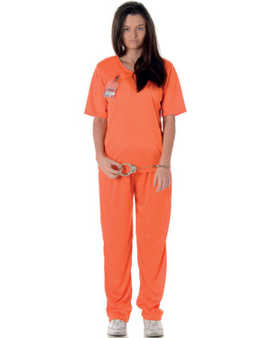 Orange Prisoner Womens Costume