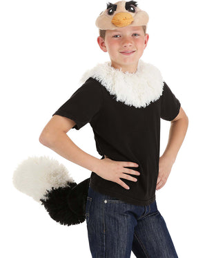 Ostrich Deluxe Plush Headband Collar and Tail Set