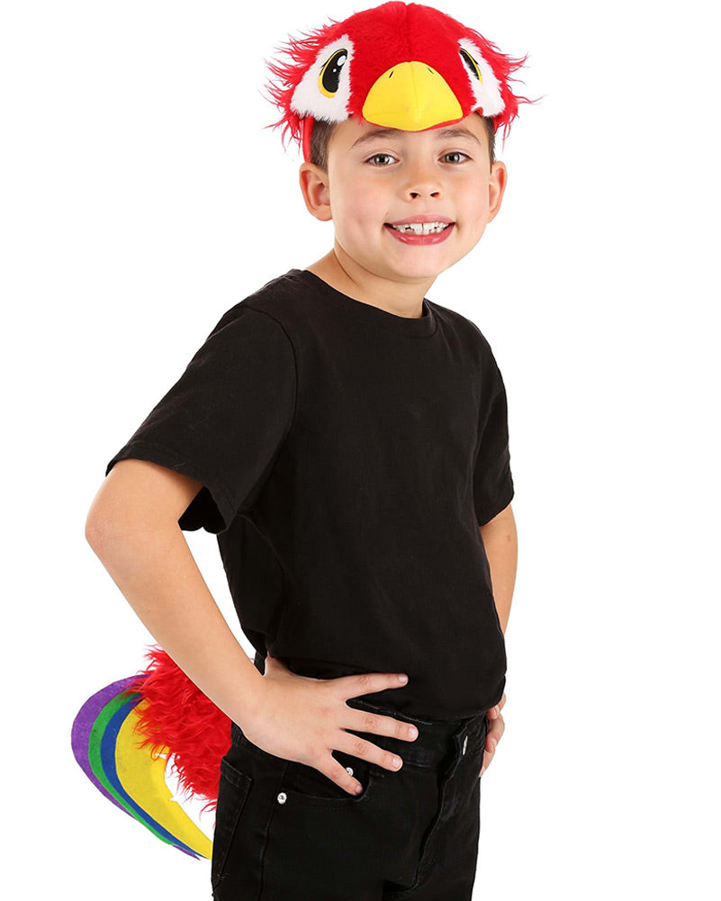 Parrot Costume Headband and Tail Deluxe Set