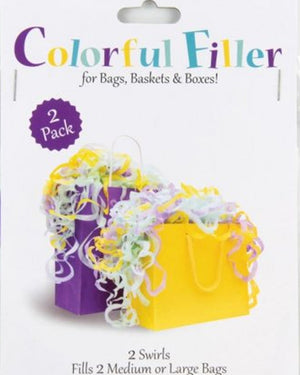 Pastel Tissue Filler or Hanging Swirl Decoration 85cm Pack of 2