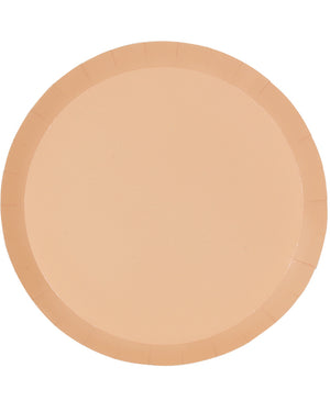Peach 27cm Round Paper Banquet Plates Pack of 10