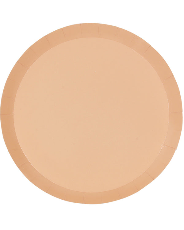Peach 27cm Round Paper Banquet Plates Pack of 10
