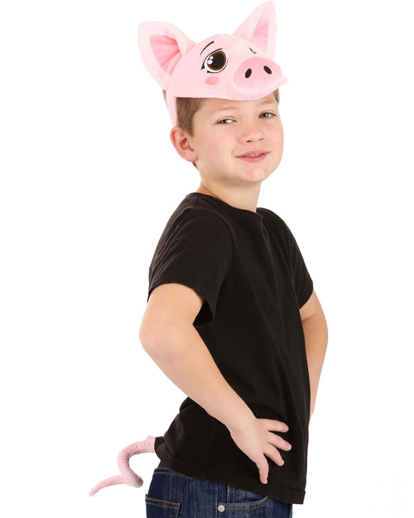 Pig Plush Headband and Tail Set