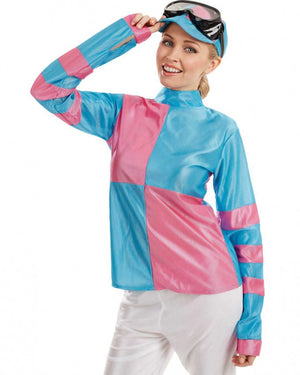 Pink and Blue Jockey Womens Costume