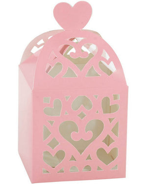 New Pink Paper Lantern Favour Boxes Pack of 50