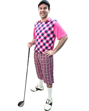 Pink Golf Pro Mens Costume