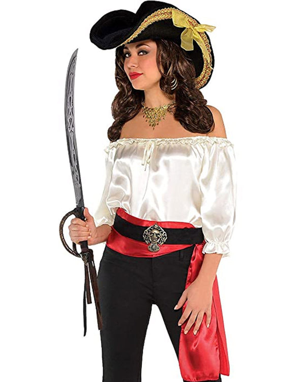 Pirate Blouse Ivory Womens Costume