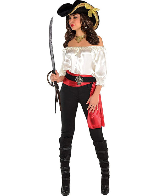 Pirate Blouse Ivory Womens Costume