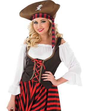 Pirate Brown Hat Womens Costume