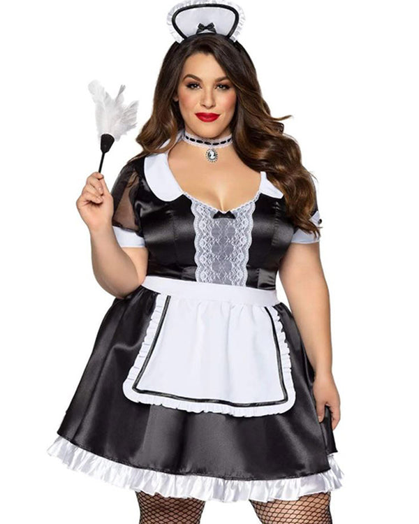 Classic French Maid Womens Plus Size Costume