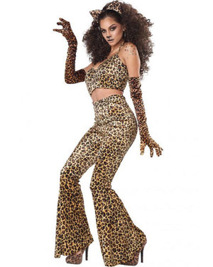 Pop Leopard Pant Set Womens Costume