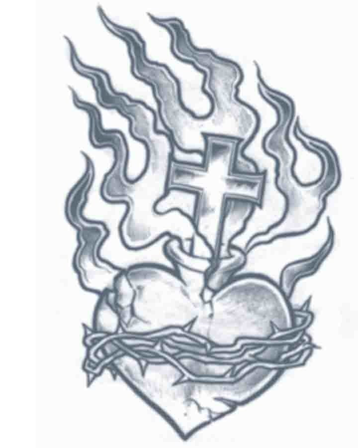 Prison Heart Temporary Tattoo