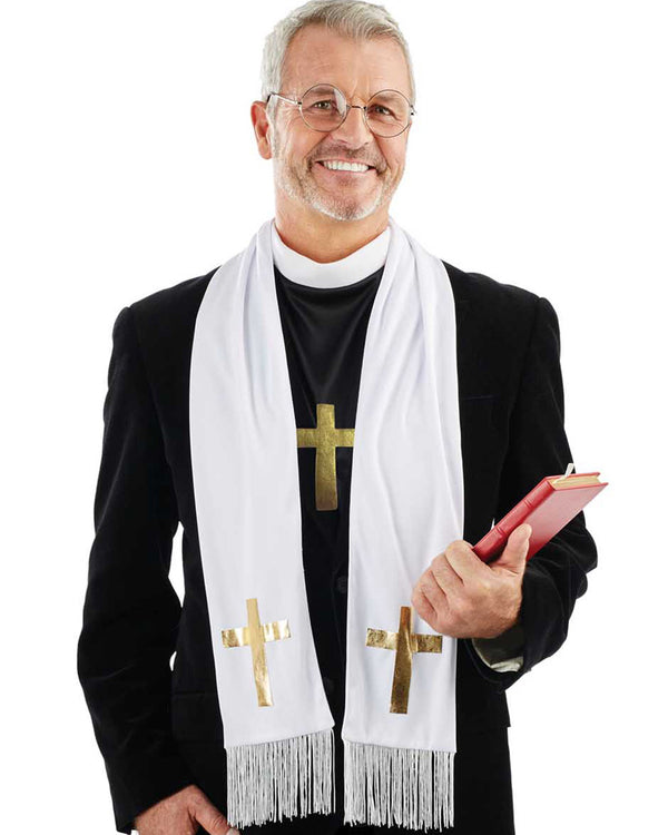 Priest Shirt Glasses Scarf and Necklace Kit