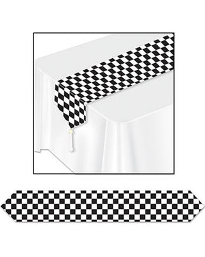 50s Printed Checkered Table Runner