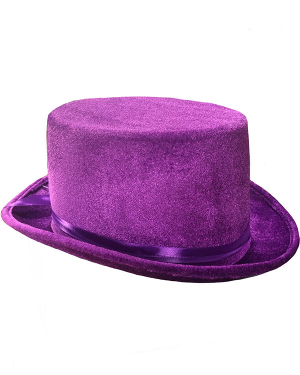 Purple Short Velvet Top Hat