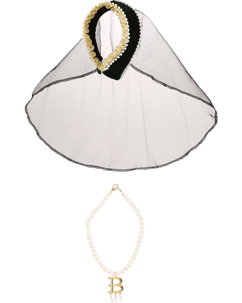 Queen Anne Boleyn Deluxe Hat and Necklace Costume Set