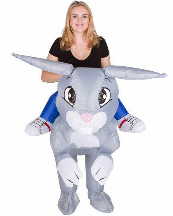 Rabbit Ride On Inflatable Adult Costume