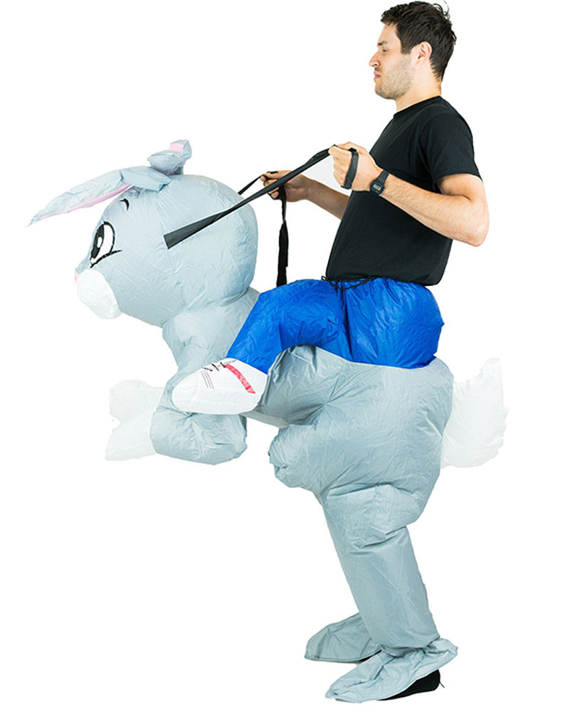 Rabbit Ride On Inflatable Adult Costume