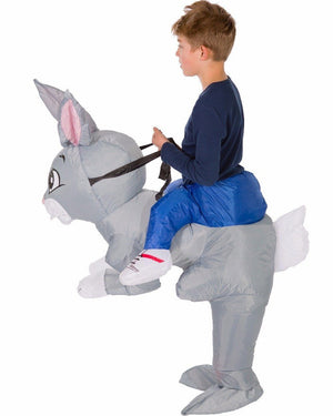 Rabbit Ride On Inflatable Kids Costume