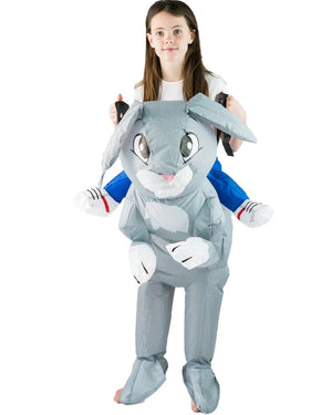 Rabbit Ride On Inflatable Kids Costume