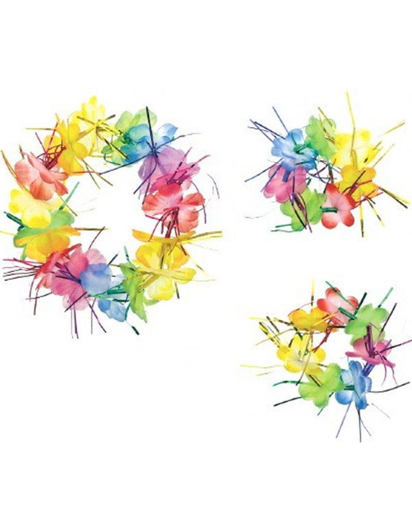 Rainbow Tinsel Headband and Wristbands Pack of 3