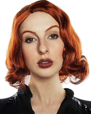 Avenging Widow Wavy Auburn Bob Wig