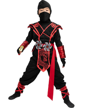 Red Dragon Ninja Toddler and Kids Costume