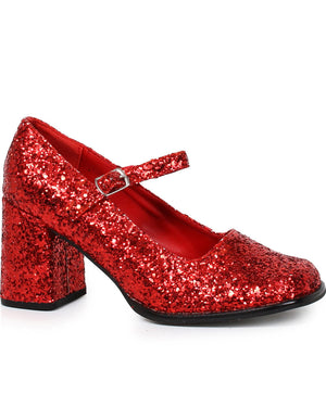 Red Glitter Eden Heel Womens Shoes