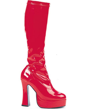 Red Platform Go Go Womens Boots
