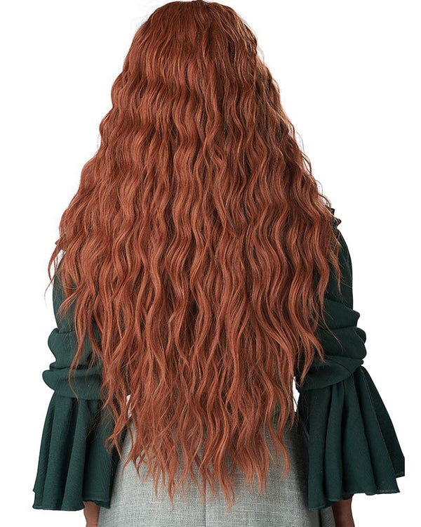Renaissance Maiden Long Auburn Wig