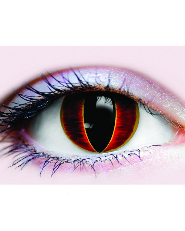 Reptile Primal 14mm Red and Black Contact Lenses