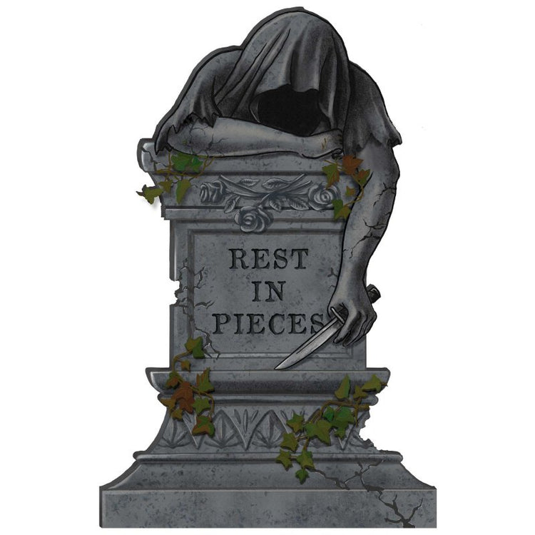 Rest in Pieces with Reaper Tombstone 55cm