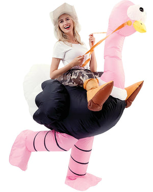 Riding An Ostrich Inflatable Adult Costume