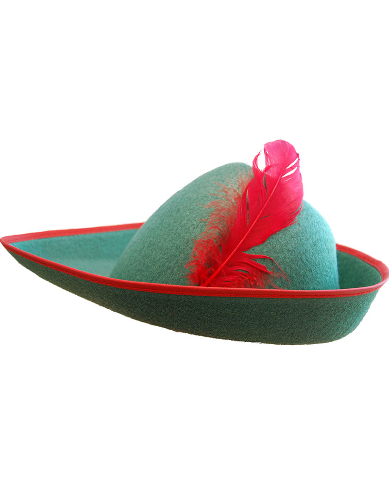 Robin Hood Green Feltex Hat with Feather