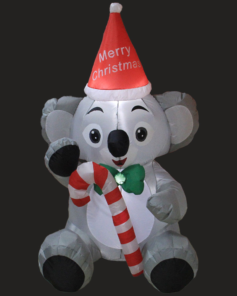 Santa Koala Christmas Lawn Inflatable 1.5m