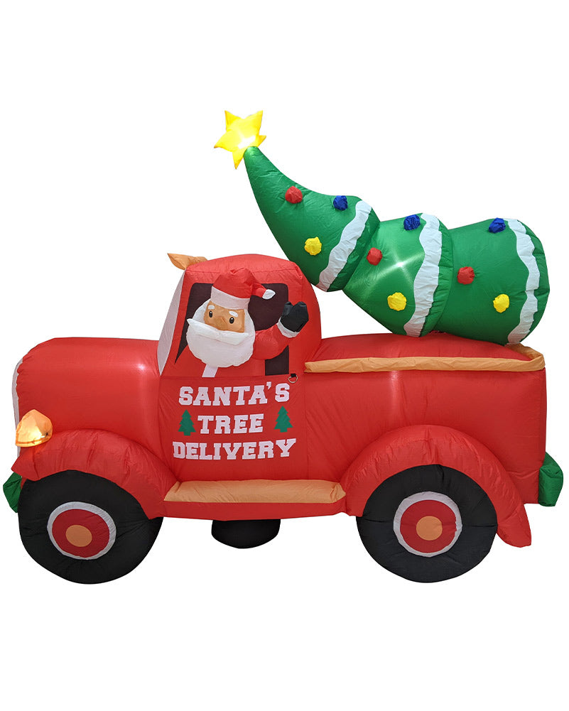 Santa Truck with Christmas Tree Inflatable 1.8m