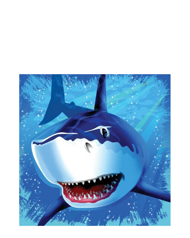 Shark Splash Lunch Napkins Pack of 16
