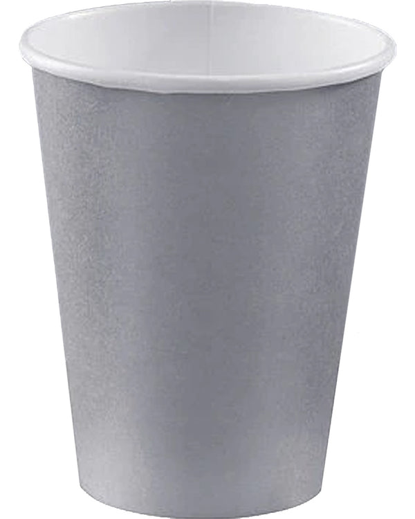 Silver 354ml Paper Coffee Cups Pack of 40