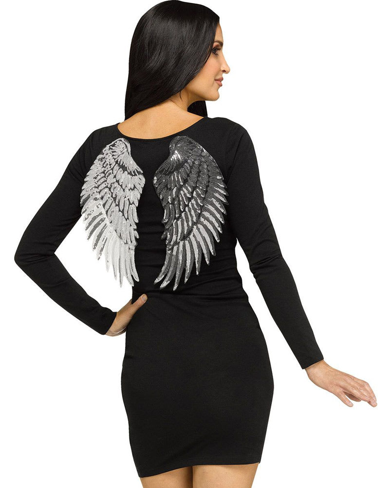 Silver Sequin Wings