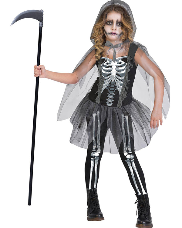 Skeleton Grim Reaper Girls Costume