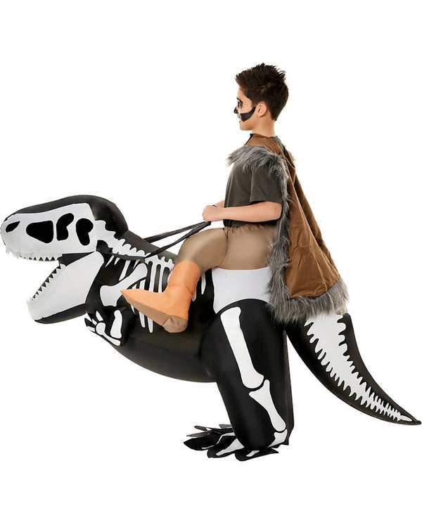 Skeleton T-Rex Ride On Inflatable Kids Costume