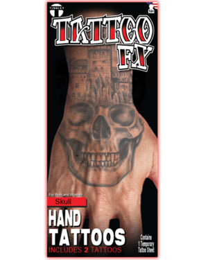 Skull Hands FX Temporary Tattoo
