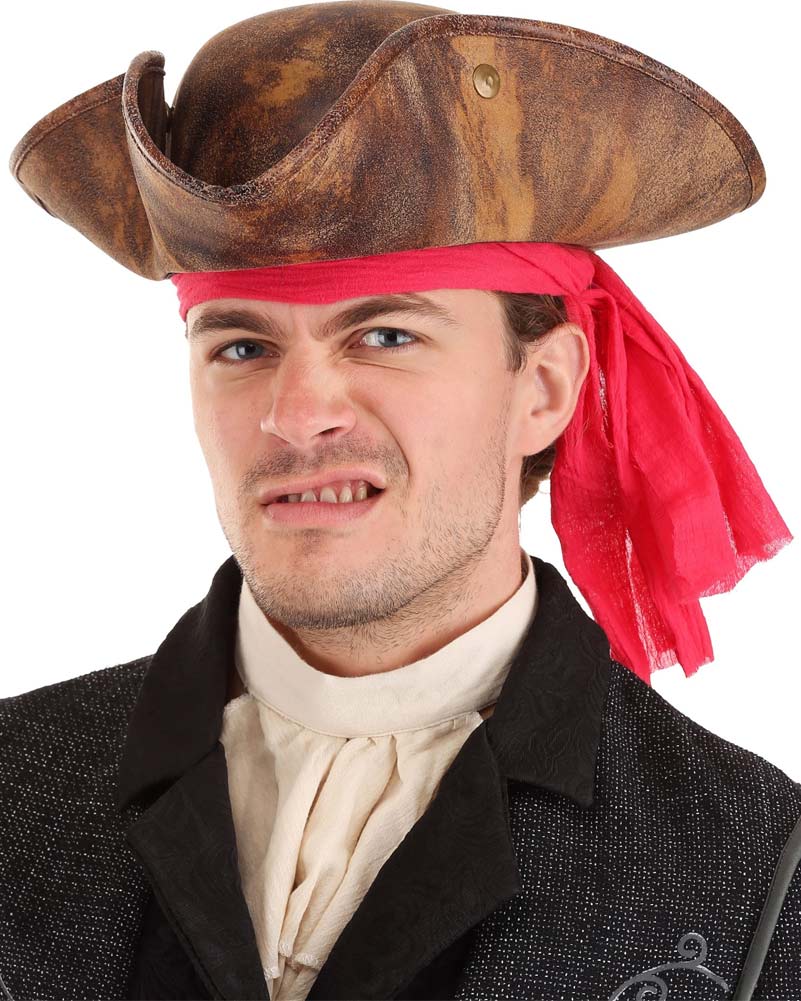 Snap Brim Pirate Hat and Headscarf