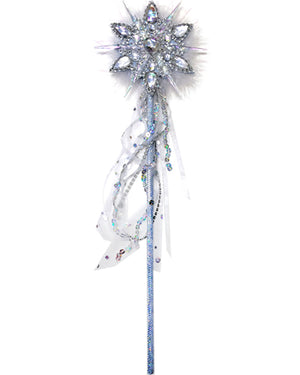 Snowflake Wand with Feather