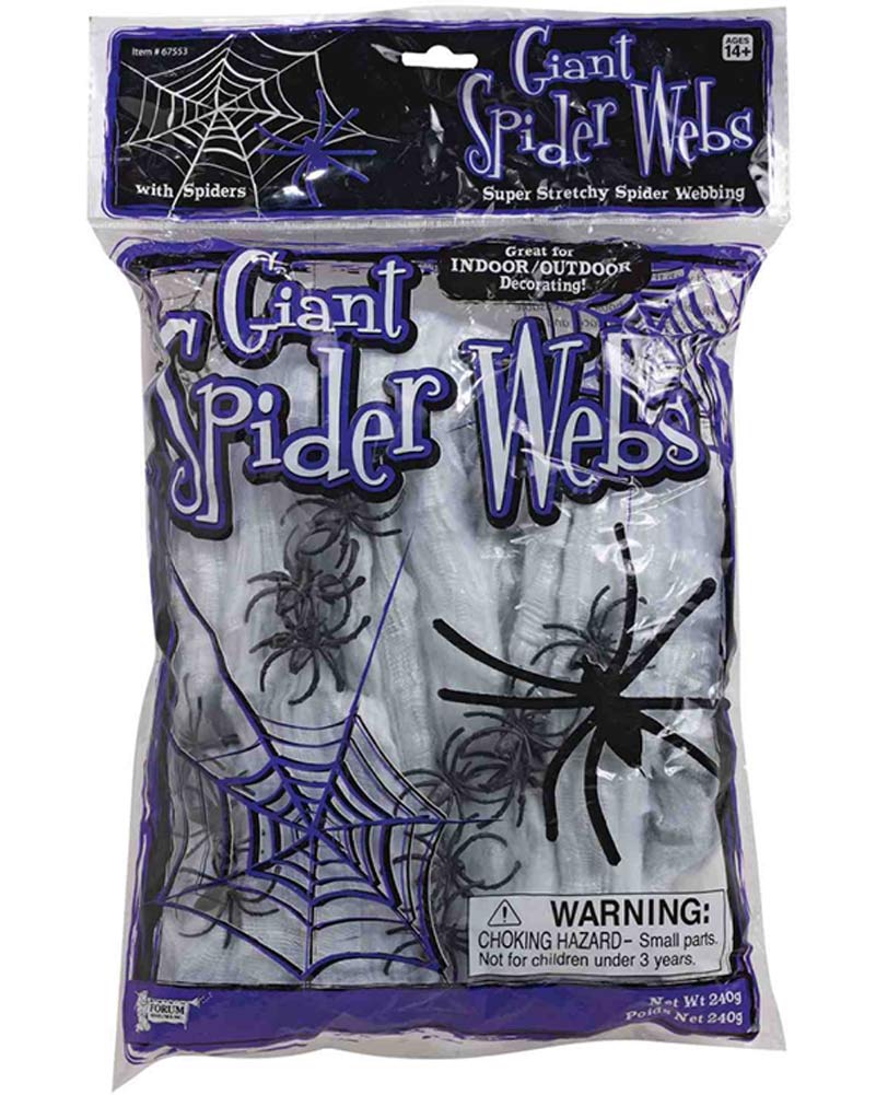 Spider Web with 12 Spiders 240g
