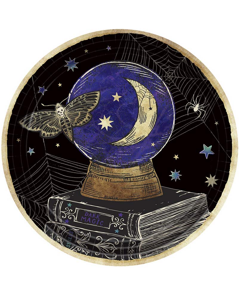 Spooks and Spells 26.6cm Round Paper Plates Pack of 8