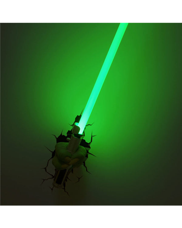 Star Wars Master Yoda Hand with Light Saber 3D Wall Light