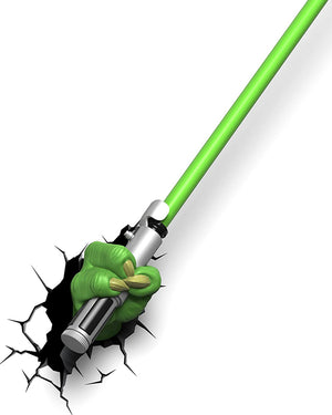 Star Wars Master Yoda Hand with Light Saber 3D Wall Light