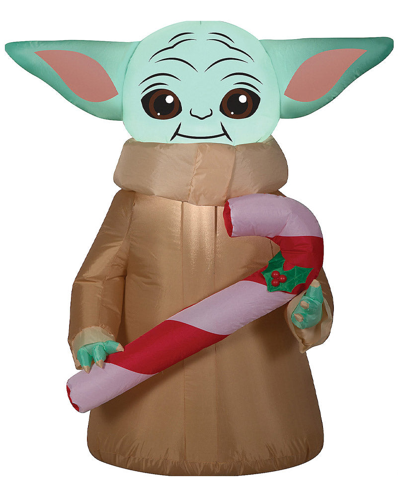Star Wars The Child With Candy Cane Christmas Inflatable